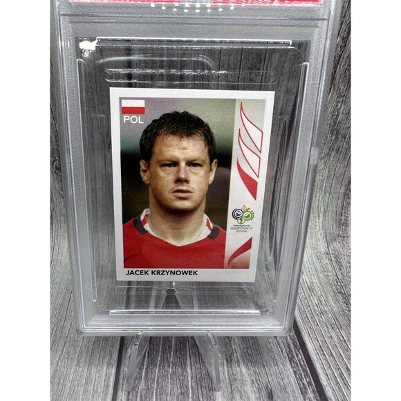 2006 PANINI WORLD CUP GERMANY STICKER #64 JACEK KRZYNOWEK PSA 6 Ex-nm Poland - Picture 5 of 10